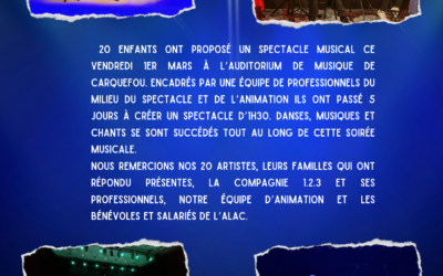 Fin du stage spectacle musical